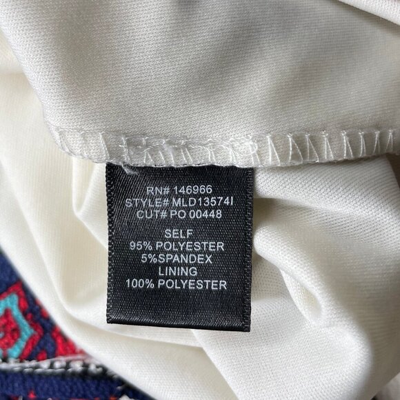 Crystal Sky Aztec Southwestern Bohemian Flutter Sleeve Dress Elastic Waist Small - Picture 7 of 7